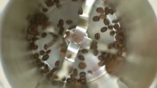 Kávédaráló Kávébabot Őröl Lassított Mozgású Videó — Stock videók