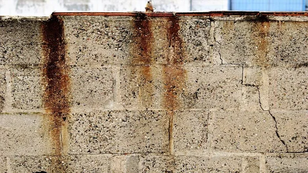 Muro Cemento Con Manchas Óxido — Foto de Stock