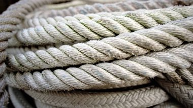 white rope rolled as a background