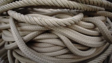 coiled rope stacked as background