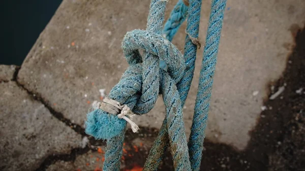 Knotted Industrial Rope Background — Stockfoto