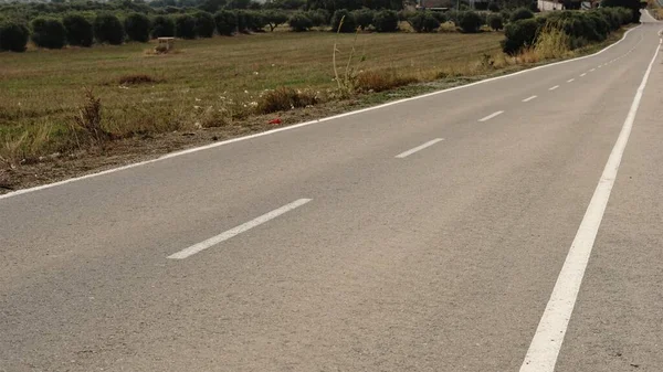 Rural Road Empty Fields — Stock Photo, Image