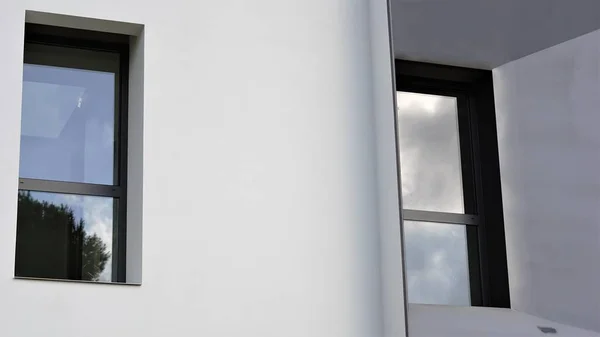 Abstrakcyjne Tło Fasady Oknami — Zdjęcie stockowe