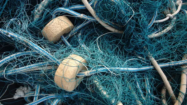 Fishing Net Rustic Buoys Background — Stockfoto