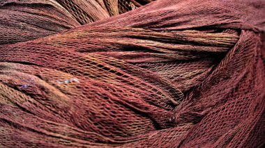 texture of fishing net waving as background