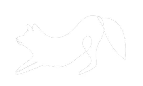 En linje design av en hjort. Handritad minimalism. — Stock vektor