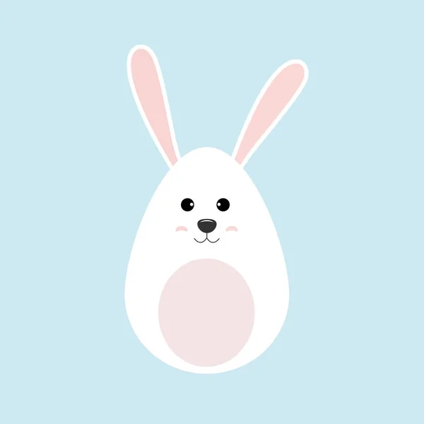 Glad påskhare. Söt Kanin tecknad karaktär. Vektorillustration. — Stock vektor
