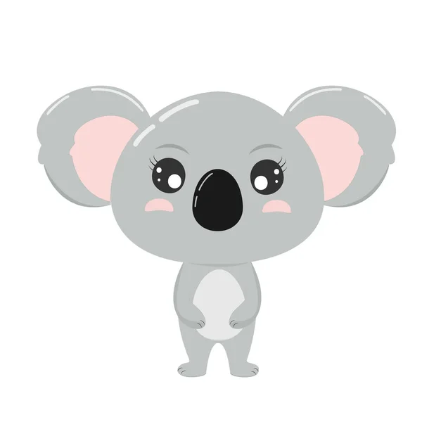 Leuke cartoon koala op een witte achtergrond. Vectorillustratie — Stockvector