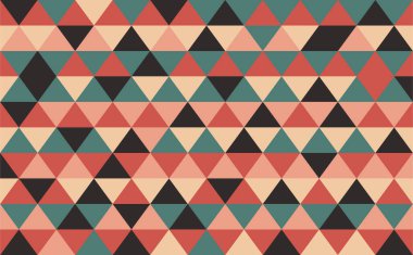 Renkli üçgen Retro vektör arkaplanlı Geometrik arkaplan tasarımı