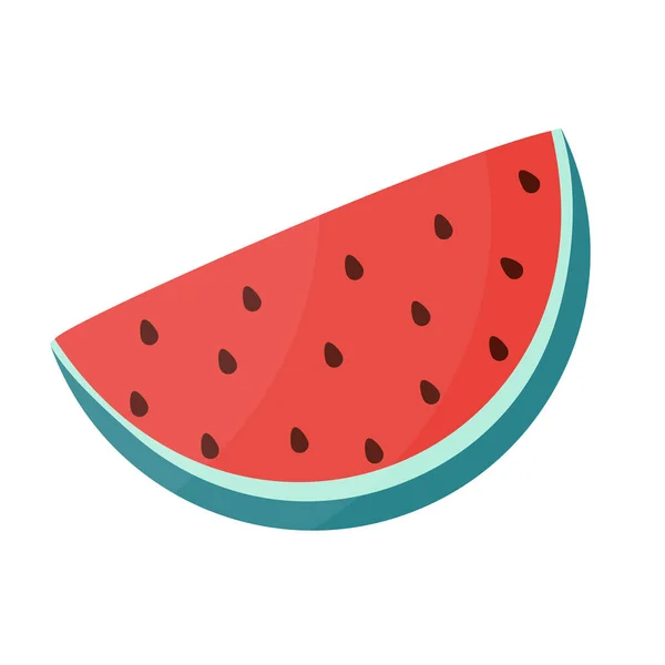 Watermelon icon on white background. Vector illustration for design and print — Image vectorielle