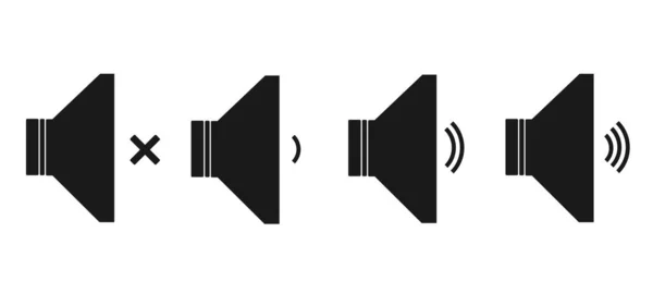 Дизайн Значка Громкости Звука Изолирован Белом Фоне — стоковый вектор