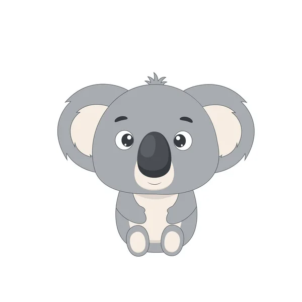 Australijska Koala Odizolowana Białym Tle Ilustracja Wektora Projektowania Drukowania — Wektor stockowy