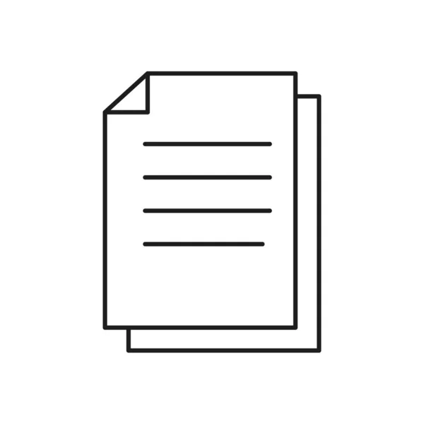 Document Vector Icon Isolated White Background File Copy Icon Web — ストックベクタ