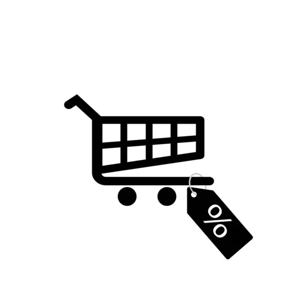 Shopping Cart Check Mark Icon Trolley Symbol White Background Vector — Stock Vector