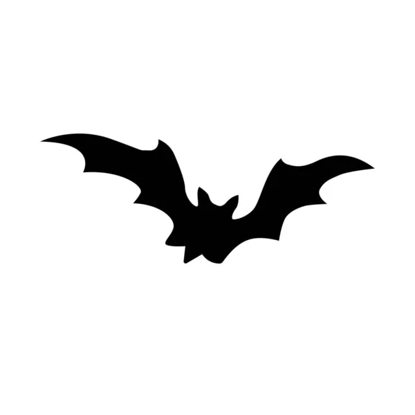 Bat silhouette. Template for printing. Bat icon isolated on white. Vector illustration.