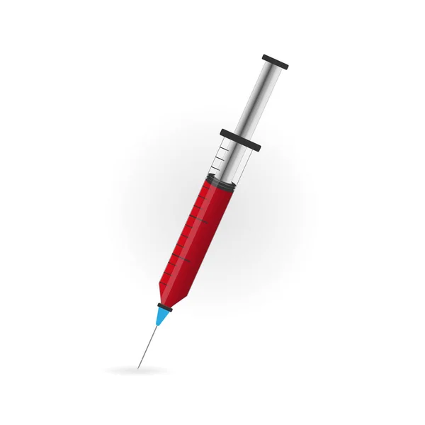 Medical Disposable Syringe Blood Sample Applicable Monkeypox Test Vaccination Plastic — Stockový vektor