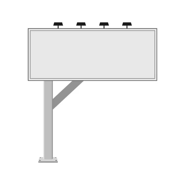 Дорожный Рекламный Щит Реалистичный Шаблон Горизонтальные Наружные Макеты Рекламной Панели — стоковый вектор