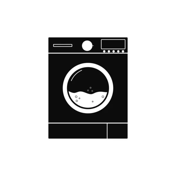 Symbolvektor Für Die Linie Der Waschmaschine Wäschesignal Element Für Design — Stockvektor