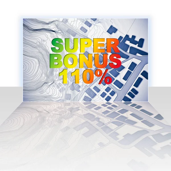 110 Bonus Van Staat Genaamd Super Bonus 110 Geld Concessie — Stockfoto