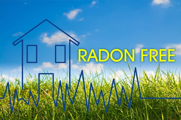 Het Gevaar Van Radon Gas Onze Huizen Radon Vrij Concept — Stockfoto