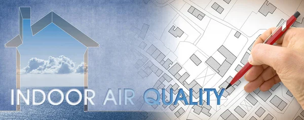 Indoor air quality - Healthy lifestyle with a small house against the sea along the coastline.