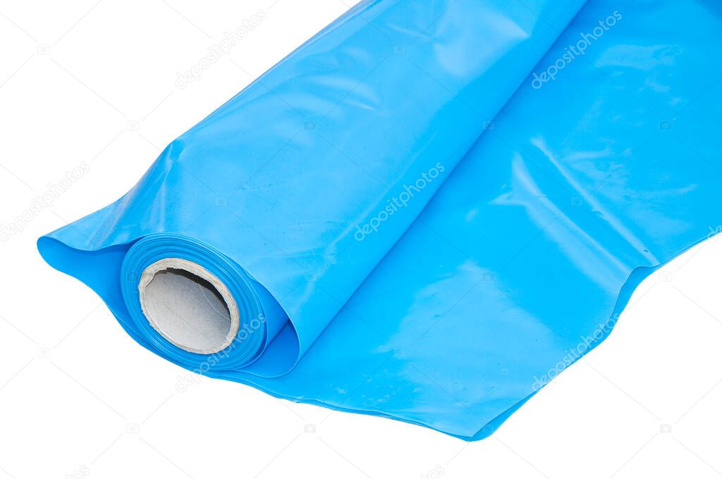 Polyethylene vapour barrier roll to protect roof from problems caused by condensation - image on white background for easy selection