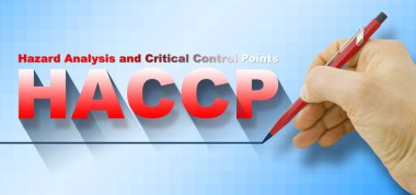 HACCP - Tehlike Analizi ve Kritik Kontrol Noktaları - Gıda endüstrisinde Gıda Güvenliği ve Kalite Kontrolü - el yazısı ile kavram