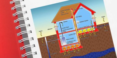 Evlerimizdeki radon gazı tehlikesi - konsept çizim