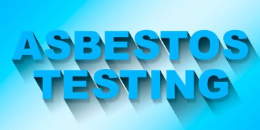 ASBESTOS Deneme Metin Kavramı Renkli bir arkaplan karşı 3D illüstrasyon