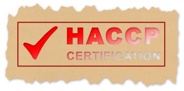 HACCP sertifikası (Tehlikeli Analiz ve Kritik Kontrol Noktaları) metni - gıda endüstrisi pul kavramında Gıda Güvenliği ve Kalite Kontrolü 