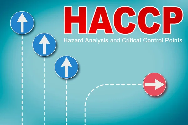 关于Haccp 危险分析和关键控制点 的新战略 食品工业概念中的食品安全和质量控制与潮流背道而驰 — 图库照片
