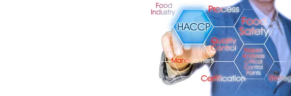 Haccp Hazard Analyses Critical Control Points Conceito Segurança Alimentar Controle — Fotografia de Stock