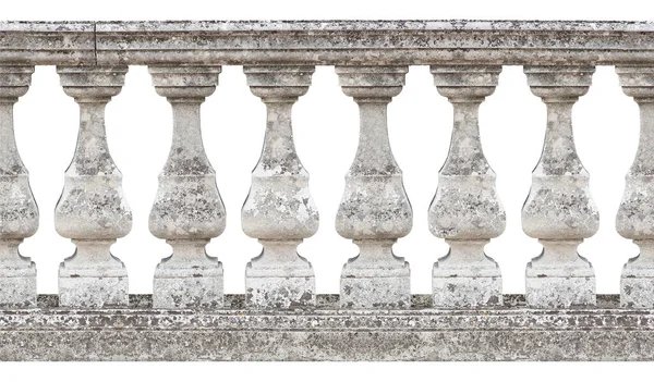 Altes Klassisches Italienisches Steingeländer Nahtloses Musterkonzept Auf Weißem Hintergrund Für — Stockfoto