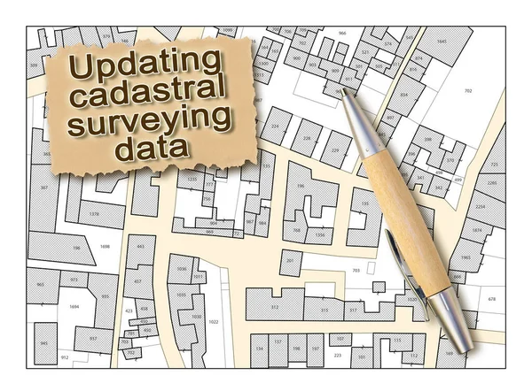 Atualização Bases Dados Digitais Cadastrais Públicas Informações Sobre Cadastro Fundiário — Fotografia de Stock
