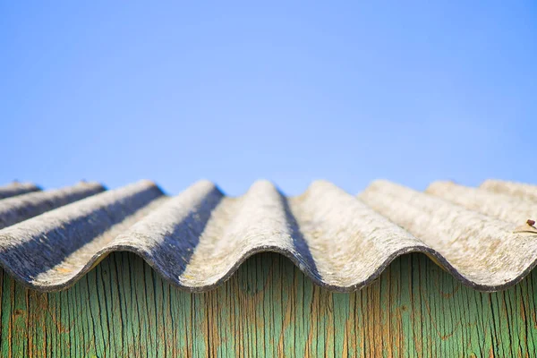 Gefährliches Asbestdach Eines Der Gefährlichsten Materialien Gebäuden — Stockfoto