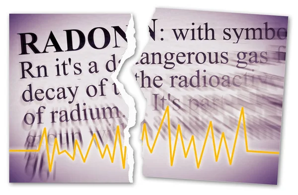 Радонний Газ Безшумний Вбивця Концептуальне Зображення Контрольною Діаграмою Про Забруднення — стокове фото