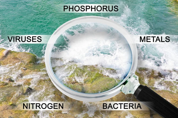 Kontroll Renhet Kvalitet Och Förorening Vatten Naturen Koncept Med Vatten — Stockfoto