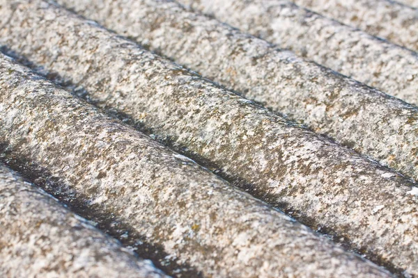 Nebezpečný Azbest Střecha Detail Jeden Nejnebezpečnějších Materiálů Stavebnictví — Stock fotografie