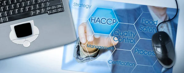 Haccp Hazard Analyses Critical Control Points Conceito Segurança Alimentar Controle — Fotografia de Stock
