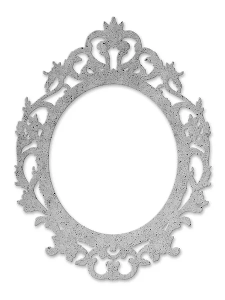 Cadre Ovale Baroque Béton Image Concept Avec Espace Copie Central — Photo