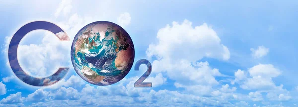 Presence Co2 Atmosphere Concept Nasa Planet Earth Image Clear Cloudy — Stok fotoğraf