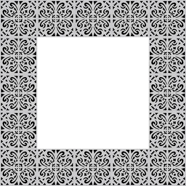 Abstract composition with floral pattern - frame concept with copy space
