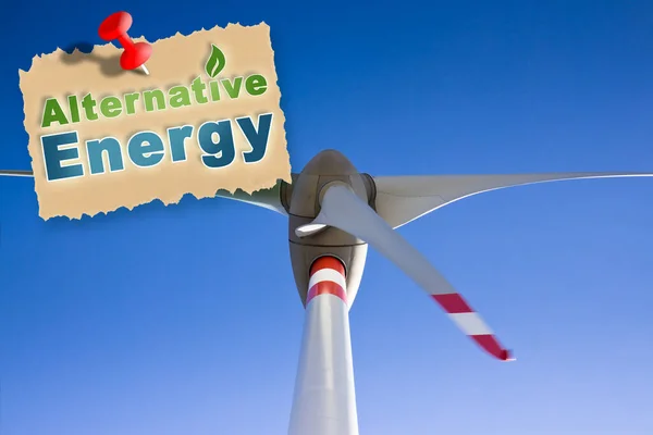 Wind Turbine Alternative Energy Concept Image — Stok fotoğraf