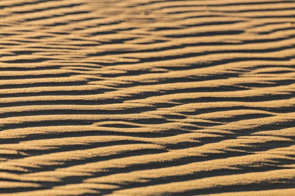 Primer Plano Las Olas Ondulantes Arena Desierto Playa Día Soleado — Foto de Stock