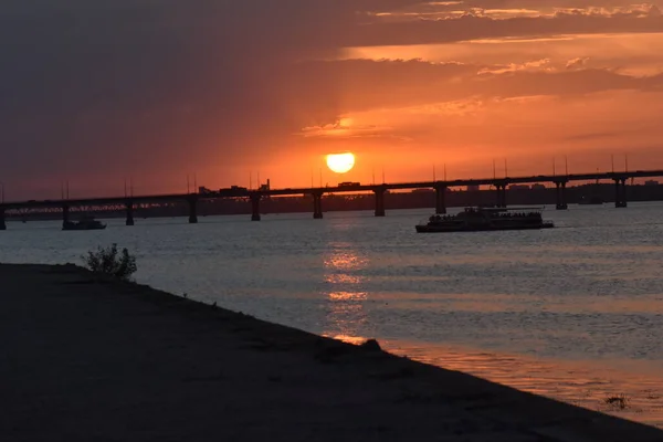 Puesta Sol Muelle — Foto de Stock