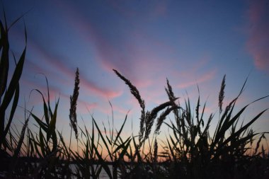 Gölün üzerinde gün batımı