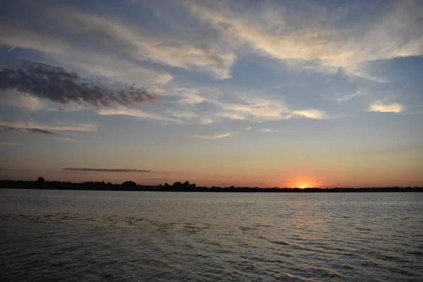 Sunset Lake Summer — Stock Photo, Image