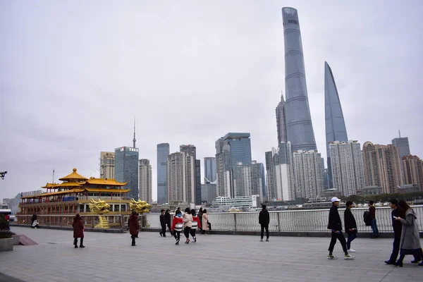 Huangpu Fluss Der Stadt Shanghai — Stockfoto