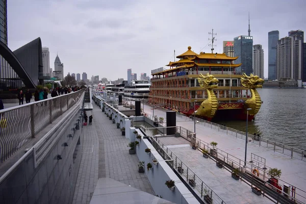 Huangpu Ποταμού Στην Πόλη Της Σαγκάης — Φωτογραφία Αρχείου