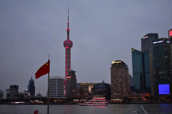 Wolkenkrabbers Shanghai Stad — Stockfoto